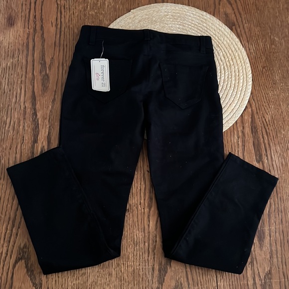 Forever21 Girls Black Skinny Pants Size 5/6 - Picture 8 of 10